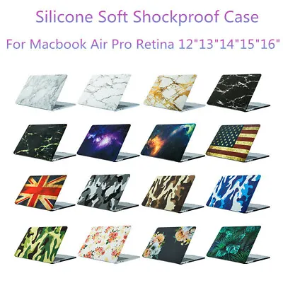 Laptop Silicone Cover Case Shell For Macbook Air/Pro Retina 12 16  13.3 15.4 14  • $29.99