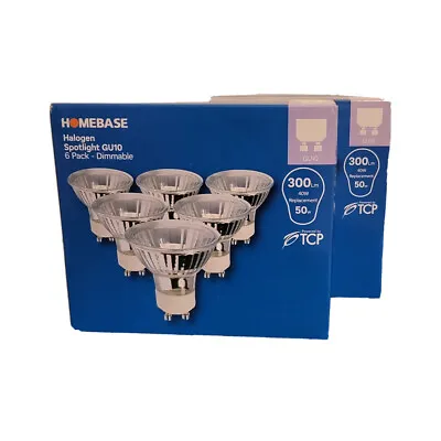 GU10 Bulbs 50W Watt Halogen Spotlight Light Bulbs Dimmable 12 Pack • £9.99