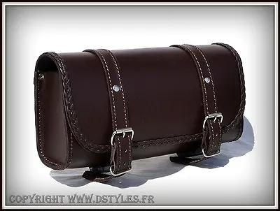 Fork Saddlebag Leather Rec. Brown (Custom Harley Shadow Virago Intruder) • $55.66