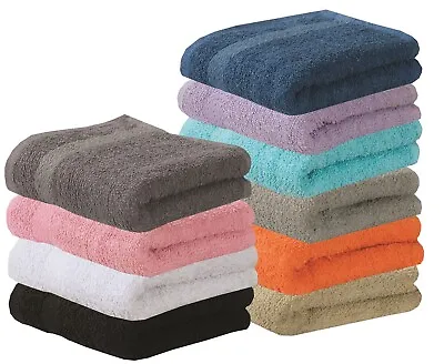 £9.99 • Buy 1-24 Premium 100%Egyptian Cotton Face Towels Flannels Wash Cloth Hanging Loop