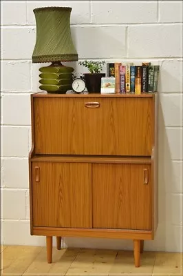 Vintage Bureau Writing Desk Teak Schreiber Danish Mid Century  DELIVERY • £200