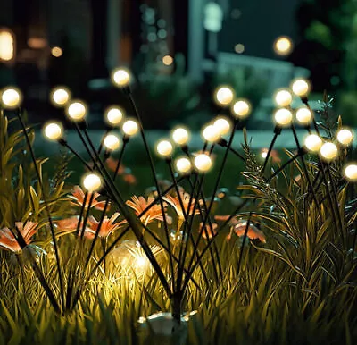 Solar LED Lights Outdoor Garden Firefly Swaying Lamp Landscape Decor -2 Pack • $7.88