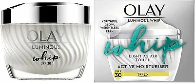 $32.86 • Buy Olay Luminous Whip Light As Air Moisturiser For Glowing Skin SPF30 -50ML-SEALED