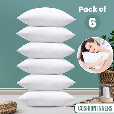 Cushion Pads Extra Deep Filled Hollow-Fibre Inner Filler Inserts Scatter Pillows • £7.81