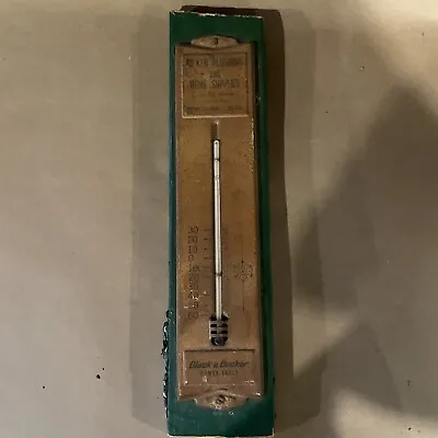 Black & Decker Antique Thermometer Sign Mounted On Board - Arnold PA • $62.99