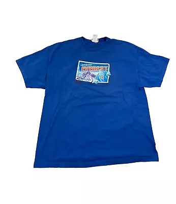 Vintage Disney World Expedition Everest Yeti Animal Kingdom T Shirt BLUE XL • $19