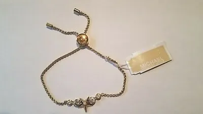 Michael Kors Iconic Links Gold-Tone Slider Bracelet  MKJ6718 • $29.95