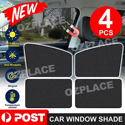 4x Magnetic Car Side Front Rear Window Sun Shade Mesh Cover UV Protection Shield • $12.95