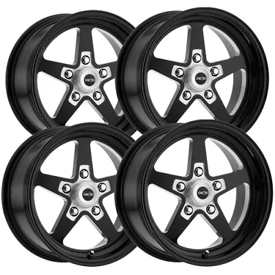 (Set Of 4) Staggered Vision 571 Sport Star 15x715x8 5x4.75  Black Wheels Rims • $555.99