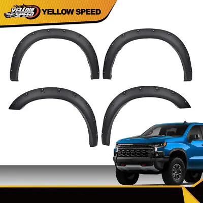 Fit For 2019-2023 Silverado 1500 Pocket-Rivet Style Fender Flares 4pcs • $122.81