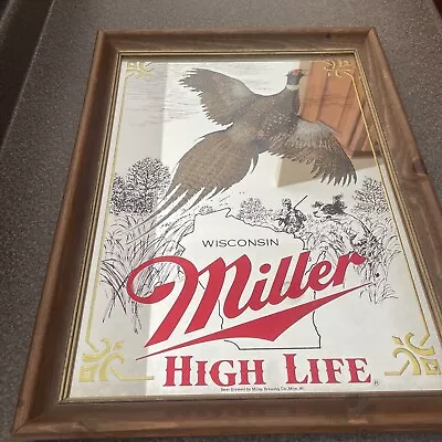 Miller High Life Wildlife Series Mirror Pheasant Wisconsin 15x20 • $49.99