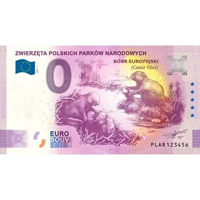 0 Euro Souvenir ZWIERZETA POLSKICH PARKOW NARODOWYCH 2021 - NORMAL • £7.12