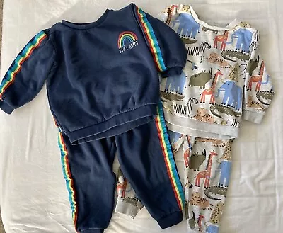 Baby Boy Tracksuit Bundle Rainbow Safari Animals Age 2-3 Years • £3