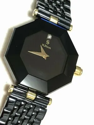 H STERN Watch SAFIRA Yellow Gold Stainless Bracelet Sapphire Diamond Lady OCTSA1 • $1275