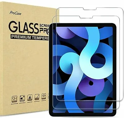 2 Pack Tempered Glass Screen Protector For Apple IPad Air 4th Gen 10.9 Inch 2020 • £5.99