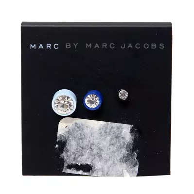 Marc By Marc Jacobs Enamel Bezel Set Stud Earrings Trio SAPPHIRE MULTI Blue • $19.49