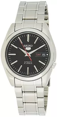 SEIKO 5 Automatic Black Dial Stainless Steel Men's Watch SNKL45J1 • $129
