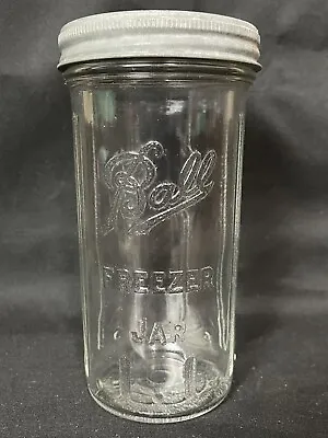 Vintage Ball 16 Oz. Freezer Jar With Plain Zink Top • $20