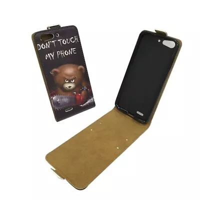 ZTE Blade V6 Mobile Phone Flip Case Protection Wallet Cover Bear Don'T Touch • $32.47