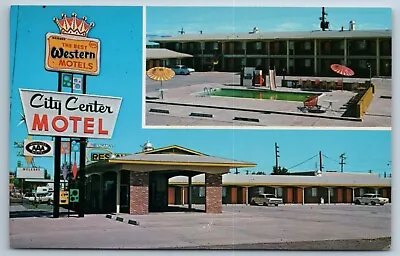 City Center Motel Holbrook Arizona Postcard Poolside Vending Machine Route 66 • $12.57