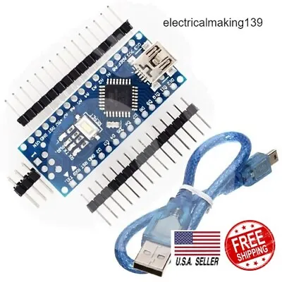 Arduino Nano V3.0 5V ATMEGA328p CH340 Board + Free USB Cable • $7.25