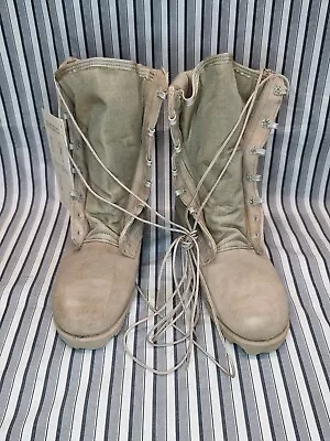 WELLCO U.S. ARMY HOT WEATHER COMBAT BOOTS SIZE 5 Extra Wide  Made In USA  • $29.95