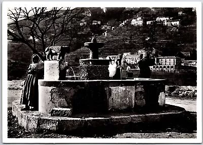 Ravello - Fontana Moresca Italy Sculptures And Fountain Real Photo RPPC Postcard • $9.87