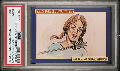 1992 Crime And Punishment Trial Of Charles Manson LINDA KASABIAN #36 PSA 9 MINT • $99.99