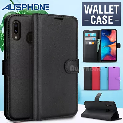 For Samsung Galaxy A12 A20 A30 Premium PU Leather Wallet Flip Phone Case Cover • $9.95