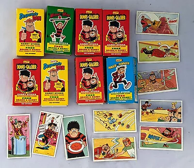 Barratt Candy Sticks Dandy Beano Collection 10 Cards 8 Packets 1980s • £12.99