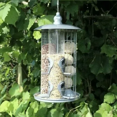 Kingfisher Deluxe 3 In 1 Wild Garden Bird Hanging Fat Suet Ball Nut Seed Feeder • £13.99