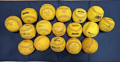 Lot 0f 17 Used Softballs Mix Of Rawlings Macgregor Wilson  • $26.99