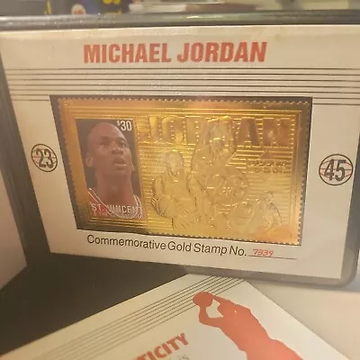 1996 Upper Deck Michael Jordan #23 Gold Stamp First Day Issue Wallet • $25