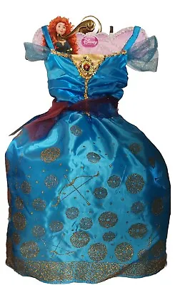 NEW Disney Brave Merida Aqua/Gold Kids Dress-Up Costume | 4- 6x | Removable Hoop • $20.99