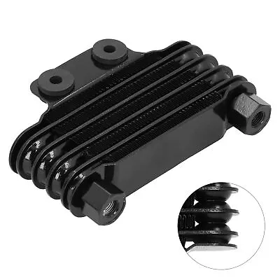 ・Black Radiator Engine Oil Cooler Aluminium Alloy For Motorcycles Dirt Pit Bikes • $22.43