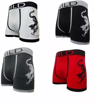 3 Pairs Men's Seamless Shorts Trunks Designer Boxer Comfy Wild Funky Brief • £5.99