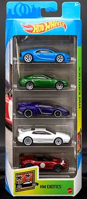 Hot Wheels Exotics 5 Pack [Lamborghini/Bugatti Chiron]- New/Sealed/VHTF [E-808] • $34