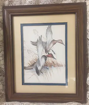 VTG 1980s Mallard Ducks Framed Art Print 12 1/4  X 10 1/4  By Charles E. Murphy • $28