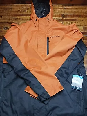 MENS Columbia Hikebound Seam Sealed Rain Jacket Omni-Tech Waterprof Sz XXL • $61.99