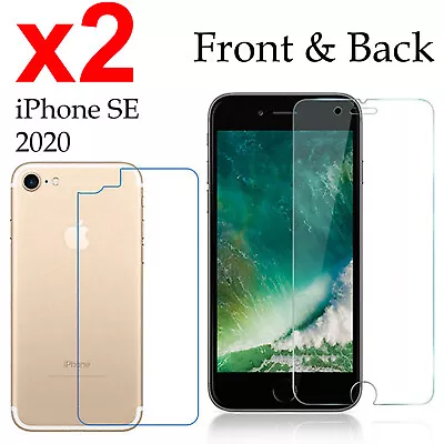 $8.99 • Buy X2 Soft PET Film Screen Protector Guard For Apple IPhone SE 2020 Front And Back