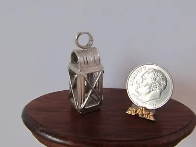 Artisan Sterling Silver Carriage Lantern Candle Colonial  Dollhouse Miniature • $29.90