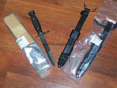 Vintage Knife BayonetM7 Issue & M10Scabbard Tactical Genuine Military Issue NOS • $109.90