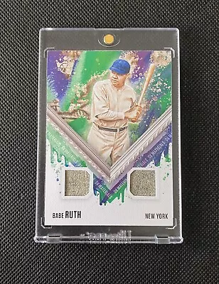 2021 Diamond Kings Babe Ruth Dual Game Used Jersey Relic Patch SP • $1000