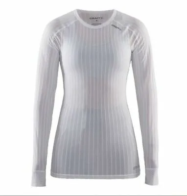 Craft WOMENS BASELAYER Active Extreme 2.0 CN Long Sleeve  SIZE SMALL WHITE NEW • £15.83