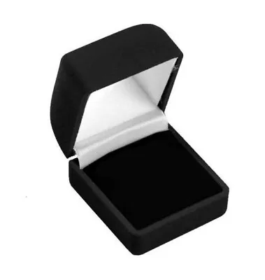 12 Pcs Wholesale Black Velvet Flocked Ring Gift Box  • $19.50