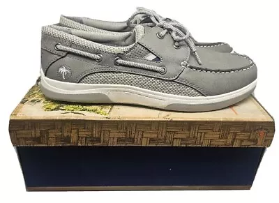 New Margaritaville Steady Grey Boat Shoes Size 10 - Free Shipping • $34.93