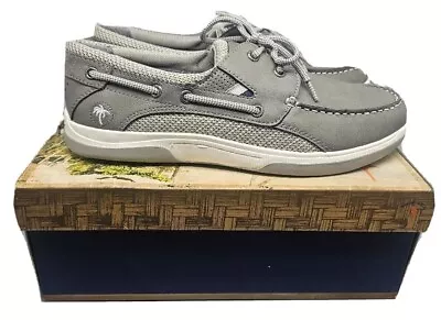 New Margaritaville Steady Grey Boat Shoes Size 8.5 - Free Shipping • $34.93