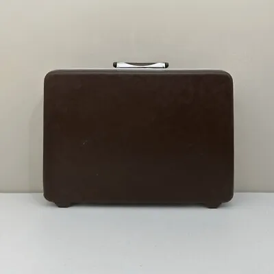 Vintage Samsonite Classic 100 Slim Brown Hard Shell Briefcase Attache Carry Case • $44.33