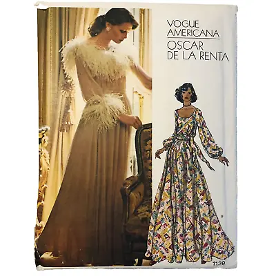 VOGUE AMERICANA Vntg  Evening Dress Pattern #1139 Oscar De La Renta-UNCUT/Sz 10 • $29.88