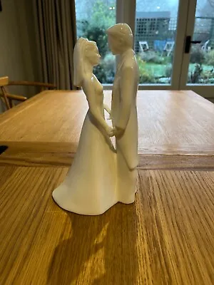 MOMENTS BY COALPORT 2000's  With This Ring  Love Couple White Porcelain Figurine • £20